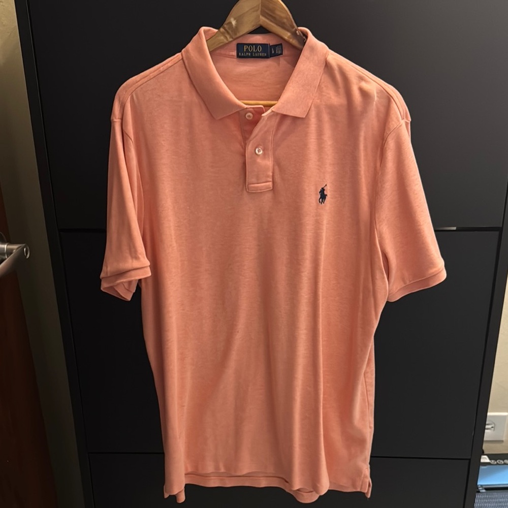 Polo by Ralph Lauren Men's Orange Polo Shirt
